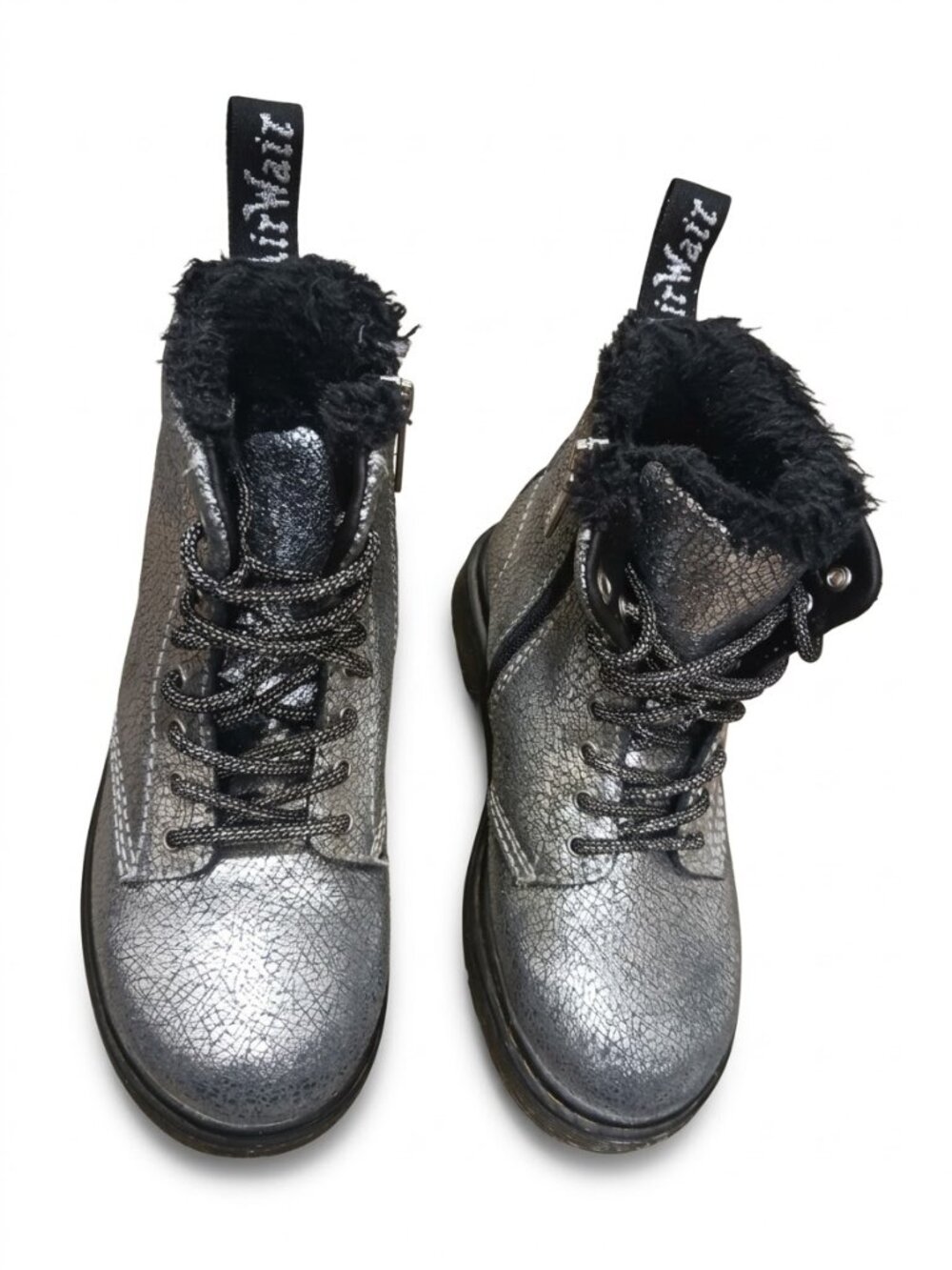 Dr.martens airwair boots silver size 10us